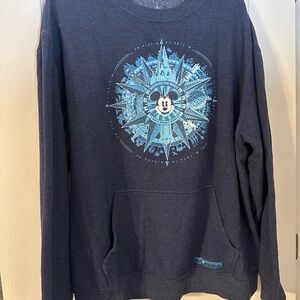 Disney Men's Dark Blue Crewneck Sweater